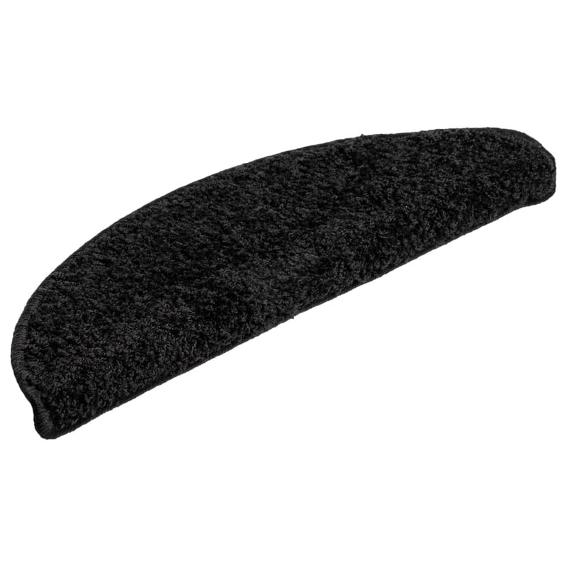 Load image into Gallery viewer, Vidaxl trapmatten 15 st 56x17x3 cm zwart halfrond