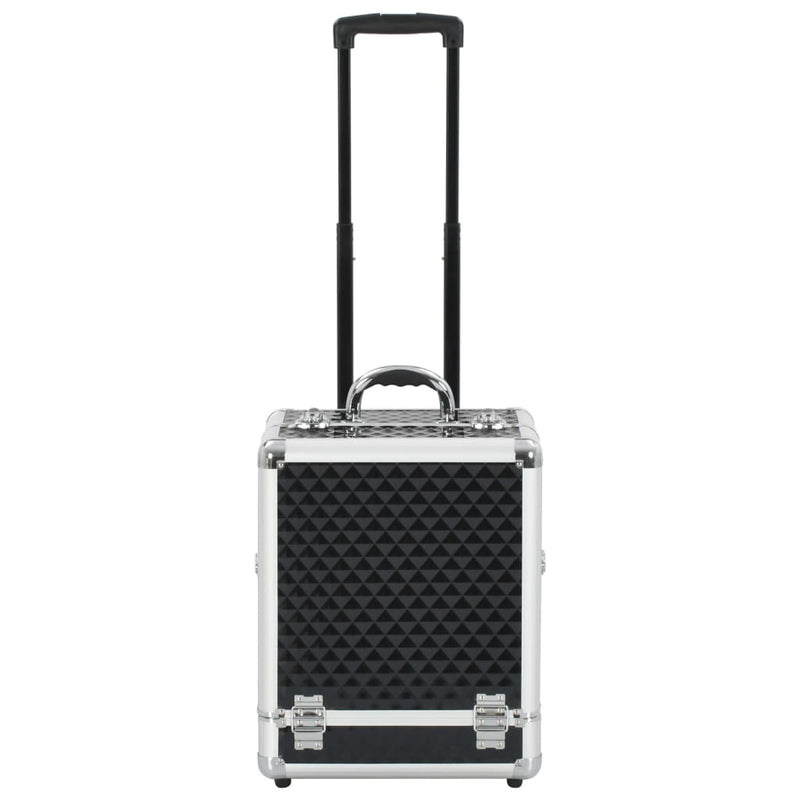 Load image into Gallery viewer, VidaXL Make-up trolley 35x29x45 cm aluminium zwart