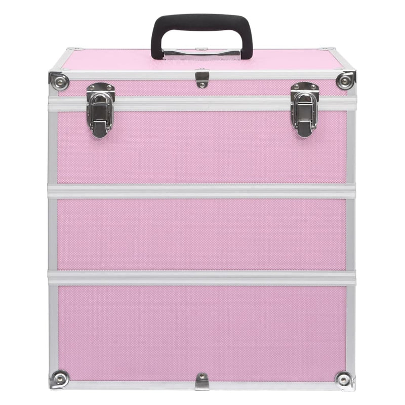 Load image into Gallery viewer, Vidaxl make-up koffer 37x24x40 cm aluminium roze