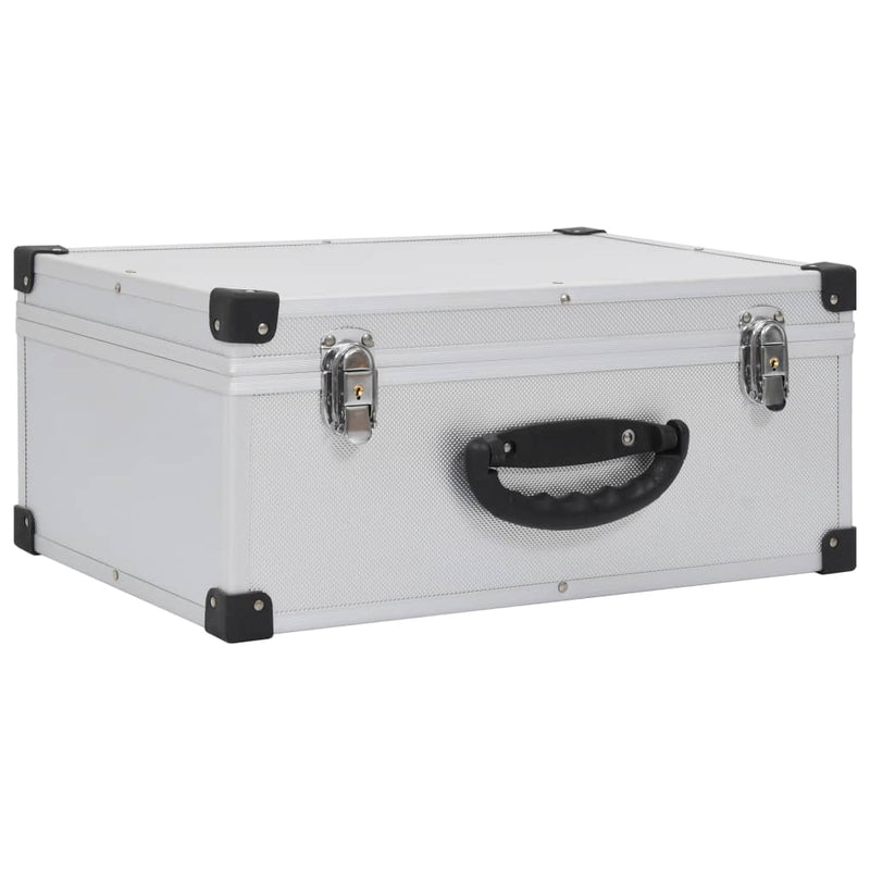Load image into Gallery viewer, Vidaxl cd-koffer voor 60 cd's aluminium abs zilverkleurig
