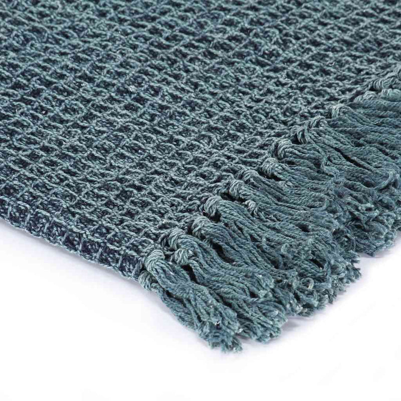 Load image into Gallery viewer, Vidaxl plaid 125x150 cm katoen indigo-blauw