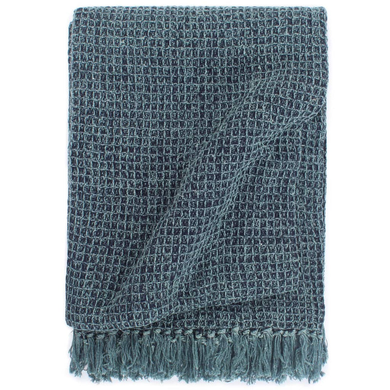 Load image into Gallery viewer, Vidaxl plaid 220x250 cm katoen indigo-blauw