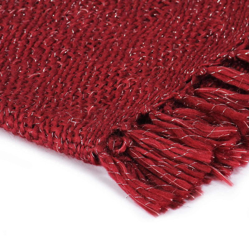 Afbeelding laden in galerijviewer, Vidaxl dekentje bordeauxrood 220 x 250 cm polyester