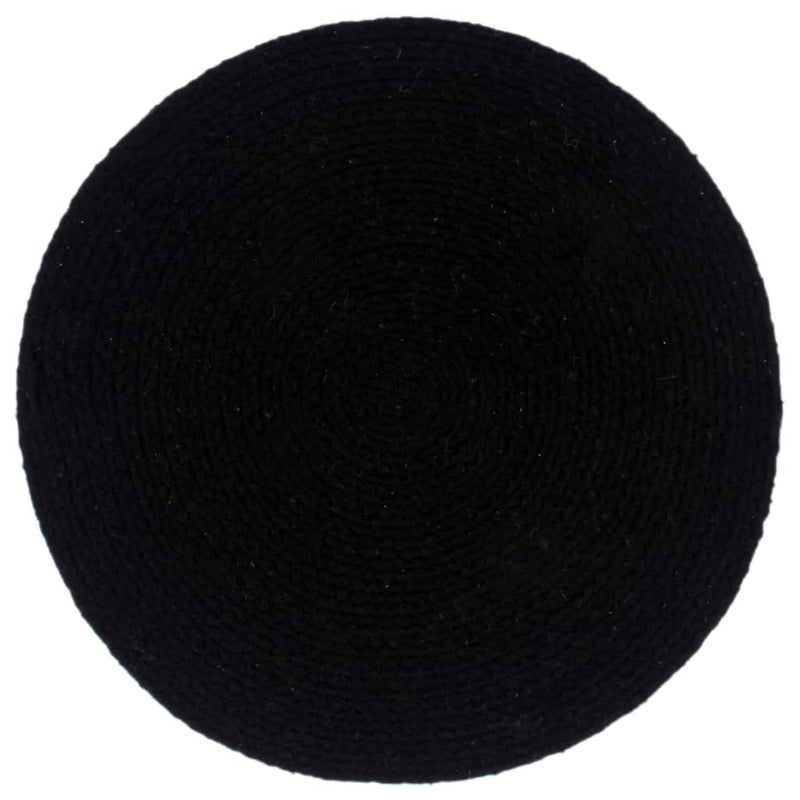 Load image into Gallery viewer, Vidaxl placemats 4 st rond 38 cm katoen effen zwart