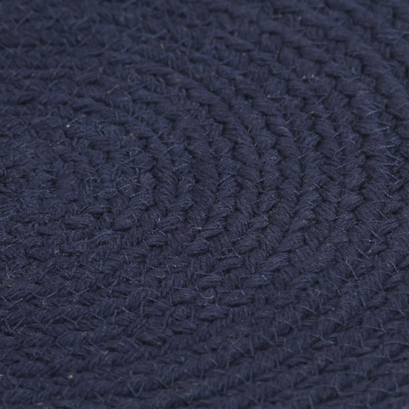Load image into Gallery viewer, Vidaxl placemats 4 st rond 38 cm katoen effen marineblauw