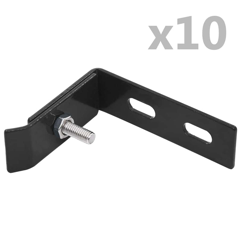 Load image into Gallery viewer, Vidaxl wand hoekverbinding 10 sets antraciet