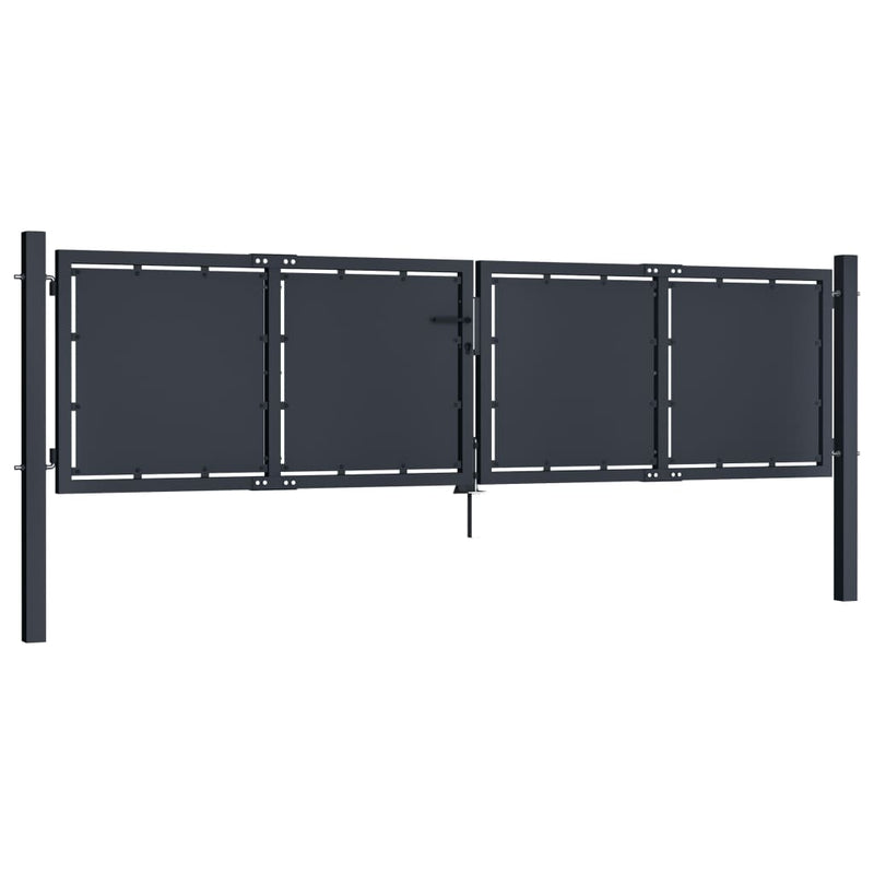 Load image into Gallery viewer, VidaXL Poort 300x75 cm staal antraciet
