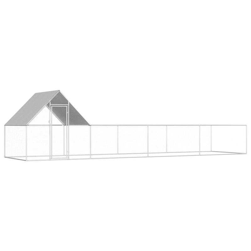 Load image into Gallery viewer, VidaXL Kippenren 8x2x2 m gegalvaniseerd staal