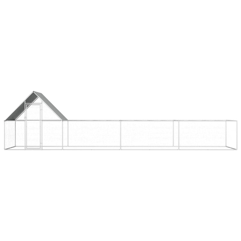 Load image into Gallery viewer, VidaXL Kippenren 8x2x2 m gegalvaniseerd staal