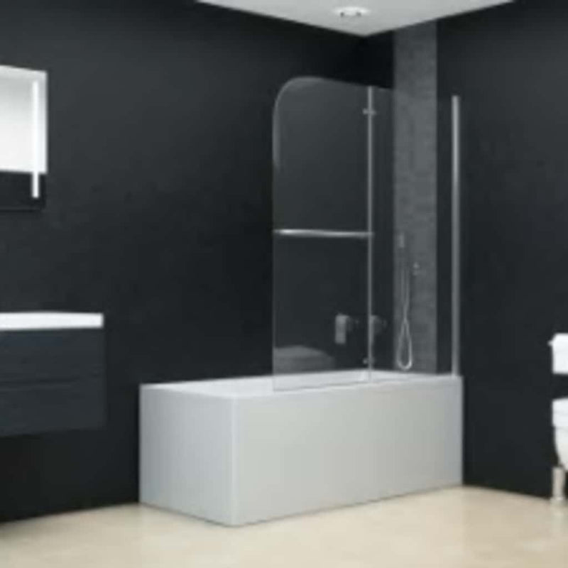 Load image into Gallery viewer, Vidaxl douchewand inklapbaar 2 panelen 120x140 cm esg