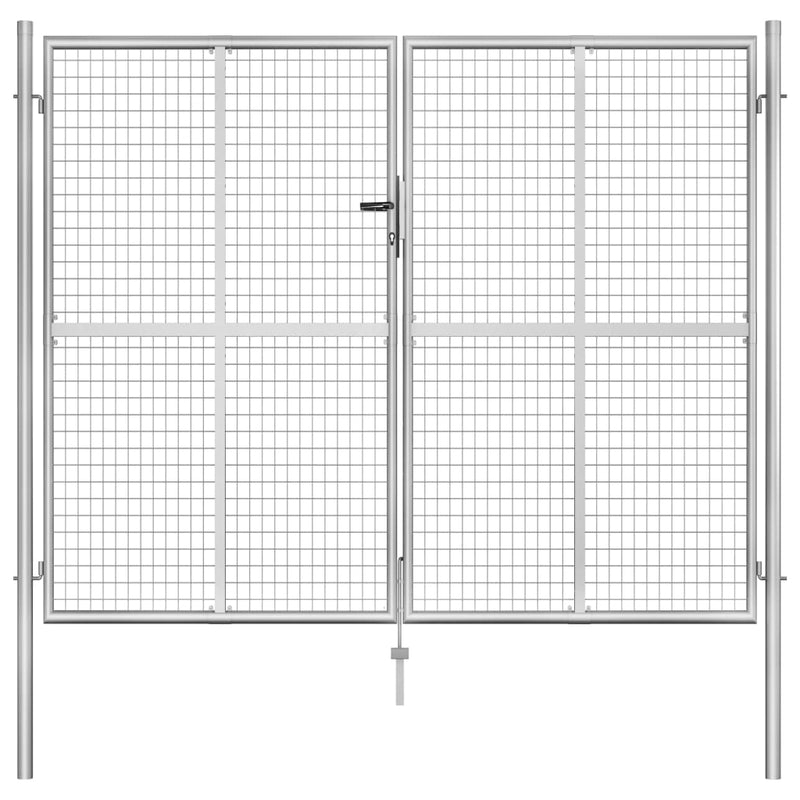 Load image into Gallery viewer, VidaXL Poort 306x250 cm gegalvaniseerd staal zilverkleurig