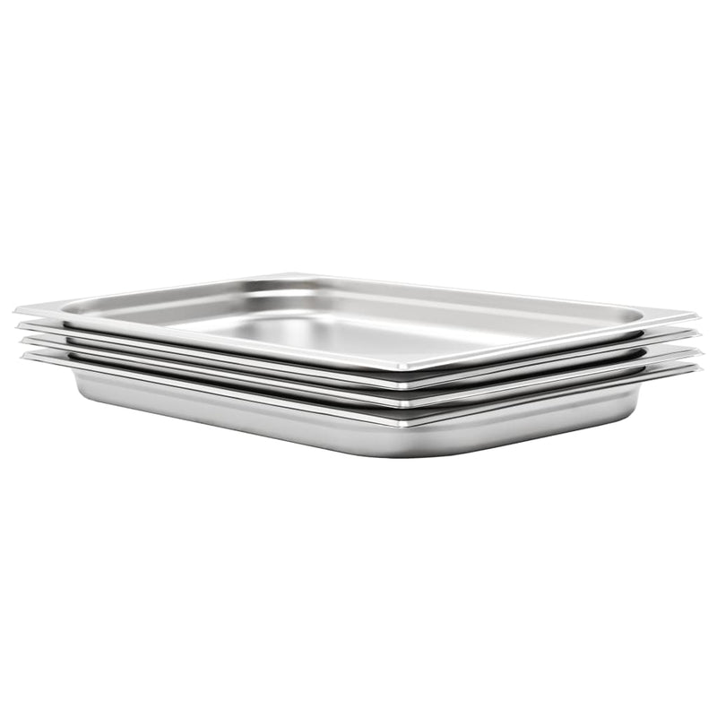 Load image into Gallery viewer, Vidaxl gastronormbakken 4 st gn 1 1 40 mm roestvrij staal