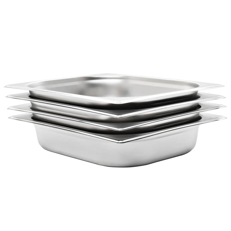 Load image into Gallery viewer, Vidaxl gastronormbakken 4 st gn 1 2 65 mm roestvrij staal