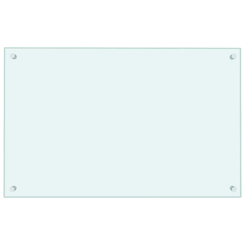 Load image into Gallery viewer, Vidaxl spatscherm keuken 80x50 cm gehard glas wit