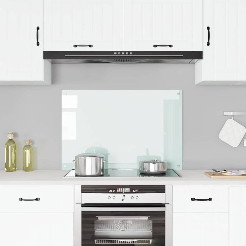 Load image into Gallery viewer, Vidaxl spatscherm keuken 90x60 cm gehard glas wit