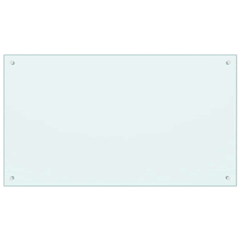 Load image into Gallery viewer, Vidaxl spatscherm keuken 100x60 cm gehard glas wit