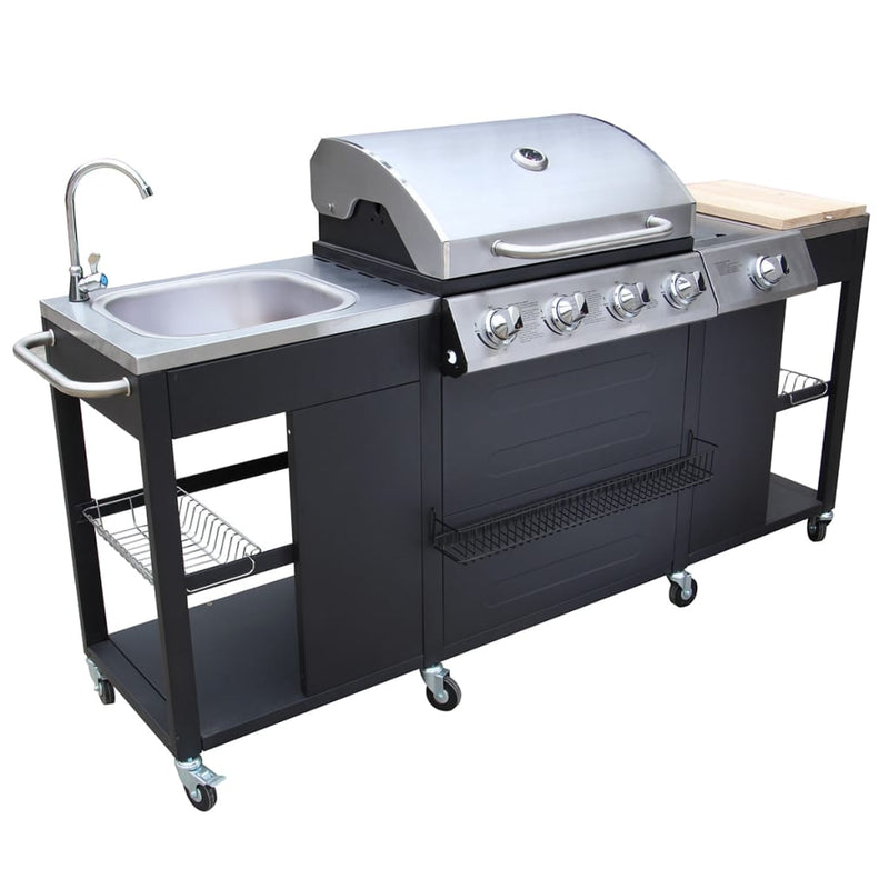 Load image into Gallery viewer, VidaXL Buitenkeuken met barbecue Montana 4 branders
