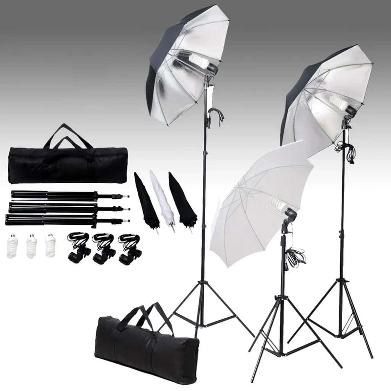 Load image into Gallery viewer, Vidaxl studioverlichtingsset 24 watt inclusief statieven en paraplu's