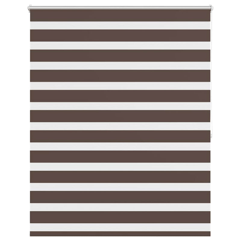 Load image into Gallery viewer, Vidaxl zebra rolgordijn 140,9 x 175 cm stofbreedte 136,7 cm koffiebruin