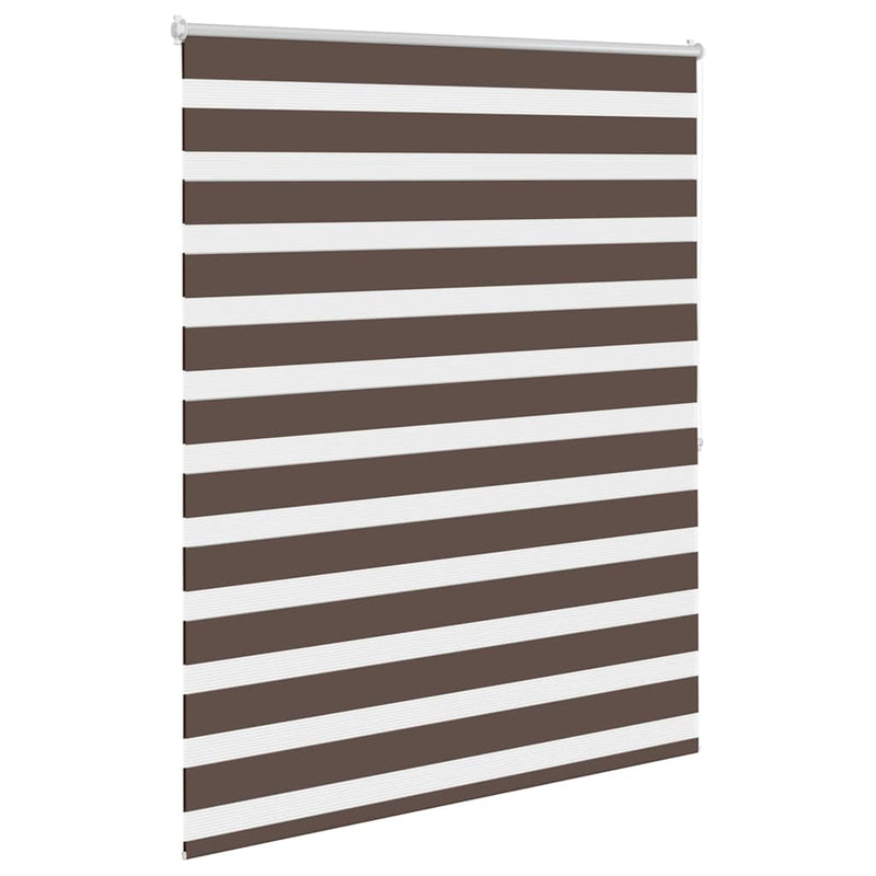 Load image into Gallery viewer, Vidaxl zebra rolgordijn 140,9 x 175 cm stofbreedte 136,7 cm koffiebruin