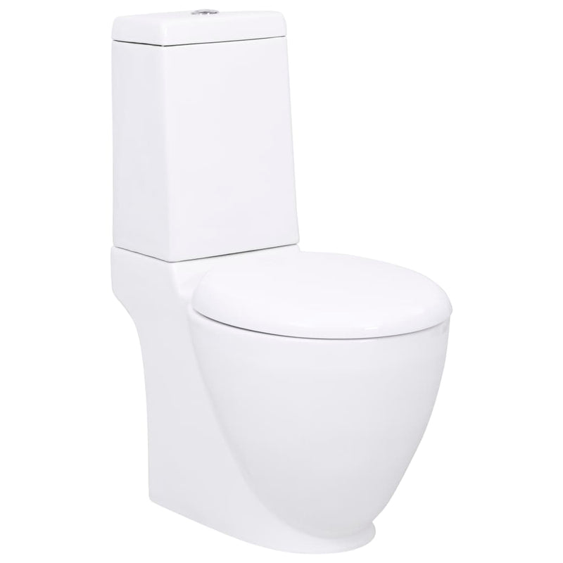 Load image into Gallery viewer, VidaXL Toilet met afvoer achter keramiek wit