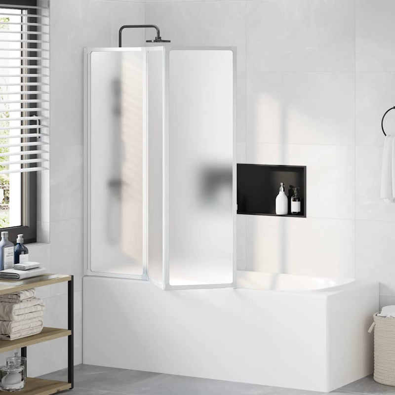 Load image into Gallery viewer, Vidaxl badscherm 3 panelen vouwbaar 141 x 132 cm