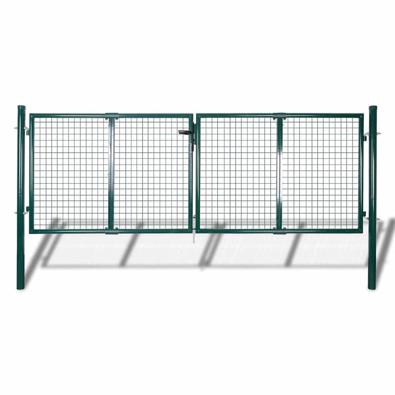 Load image into Gallery viewer, Vidaxl tuinhekwerk met gaasdeur en muurrooster 300x75 cm