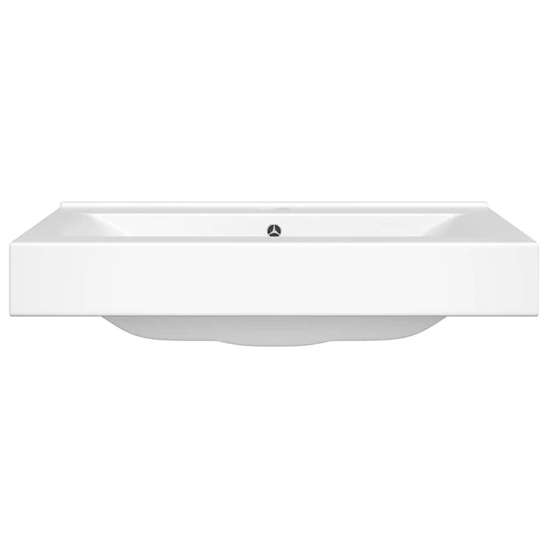 Load image into Gallery viewer, Vidaxl wastafel met kraangat rechthoekig 60x46 cm keramiek wit