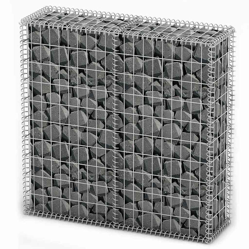 Load image into Gallery viewer, Vidaxl schanskorf met deksels 100x100x30 cm gegalvaniseerd draad