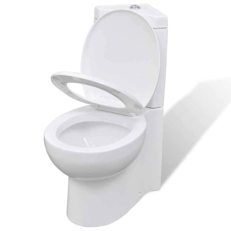 Load image into Gallery viewer, VidaXL Toilet hoekmodel keramisch wit