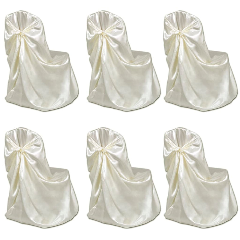 Load image into Gallery viewer, Vidaxl bruiloft stoelhoes crème (6 stuks)