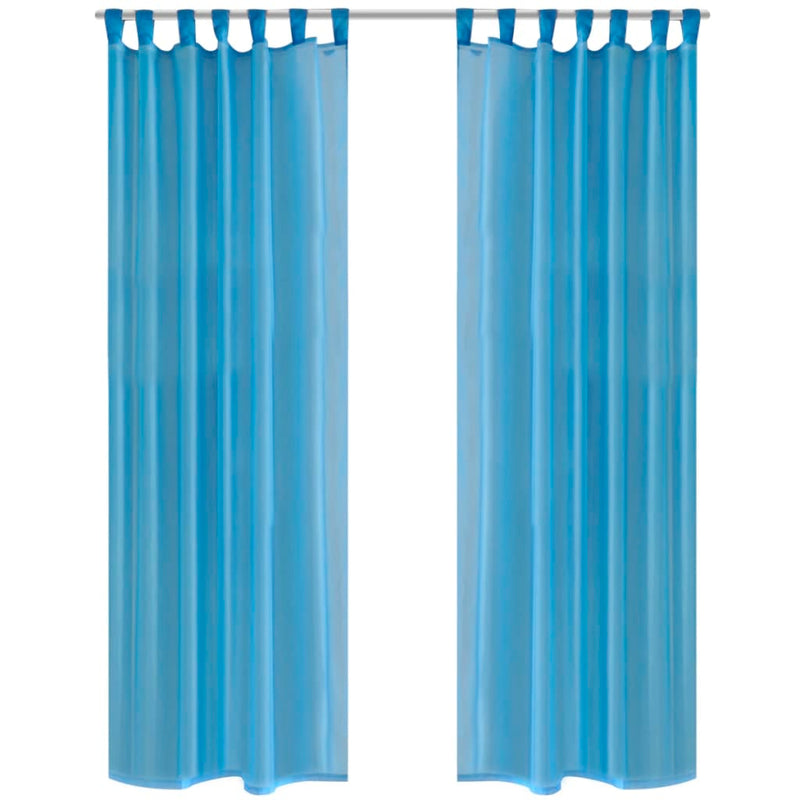 Load image into Gallery viewer, Vidaxl gordijn turquoise 140x225 cm (2 stuks)