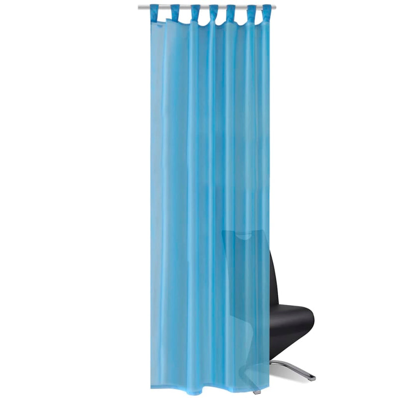 Load image into Gallery viewer, Vidaxl turquoise vitrage 140 x 245 cm 2 stuks