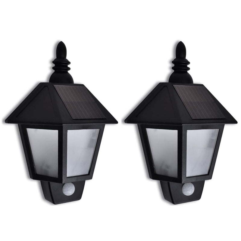 Load image into Gallery viewer, Vidaxl wandlamp solar met bewegingsensor 2 st