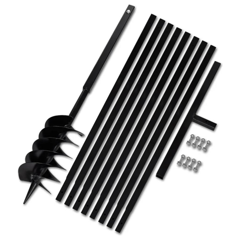 Load image into Gallery viewer, VidaXL Grondboor met handvat 150 mm en verlengstukken 9 m (staal)