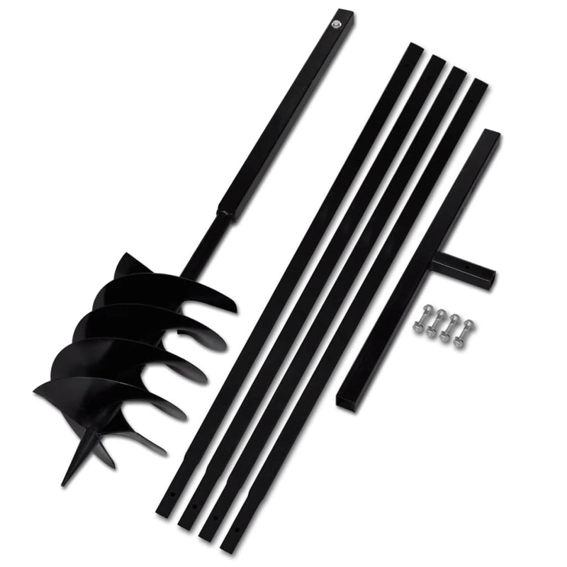 Load image into Gallery viewer, VidaXL Grondboor met handvat 200 mm en verlengstukken 5 m (staal)