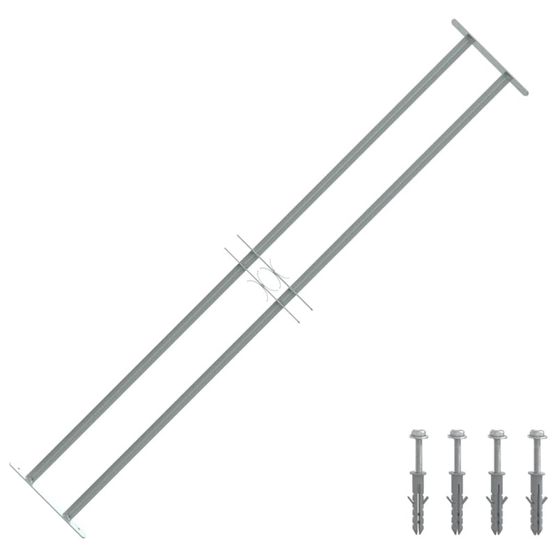 Load image into Gallery viewer, Vidaxl raambeveiliging verstelbaar met 2 dwarsstangen 1000-1500 mm