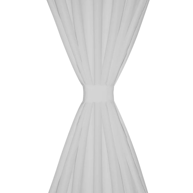 Load image into Gallery viewer, Vidaxl micro-satijnen gordijnen met ringen 140 x 175 cm 2 stuks (creme)