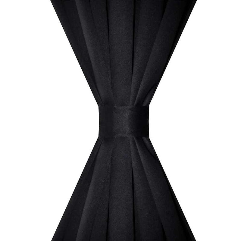 Load image into Gallery viewer, Vidaxl gordijnen met gleuven 135 x 245 cm zwart 2 st