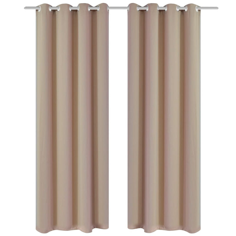 Load image into Gallery viewer, Vidaxl gordijnen met metalen ringen 135 x 245 cm 2 stuks (creme)