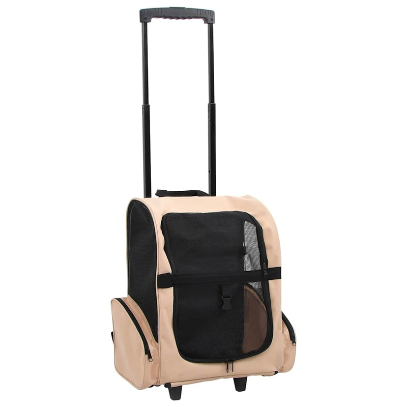 Load image into Gallery viewer, Vidaxl huisdierentrolley inklapbaar beige