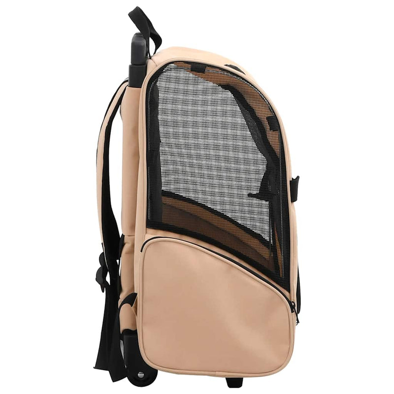 Load image into Gallery viewer, Vidaxl huisdierentrolley inklapbaar beige