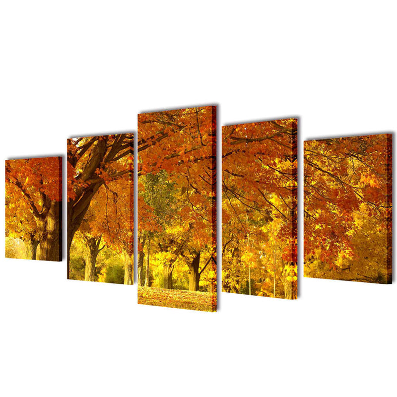 Load image into Gallery viewer, Vidaxl wandprintset esdoorn 100x50 cm canvas