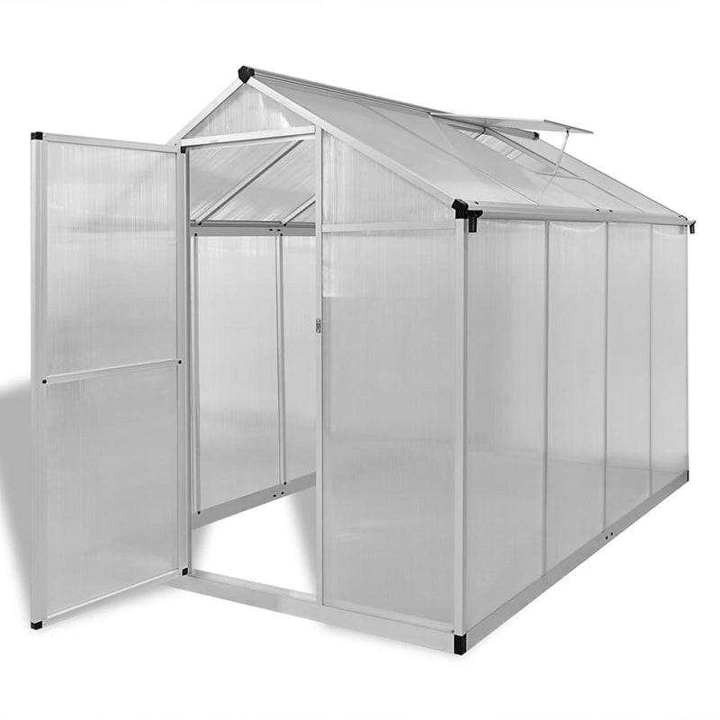 Load image into Gallery viewer, VidaXL Tuinkas met basisframe 4,6 m² versterkt aluminium