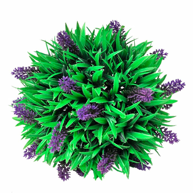 Load image into Gallery viewer, Vidaxl 2-delige kunstbuxussenset bolvormig met lavendel 28 cm