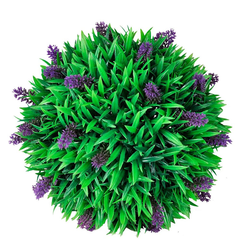 Load image into Gallery viewer, Vidaxl 2-delige kunstbuxussenset bolvormig met lavendel 30 cm