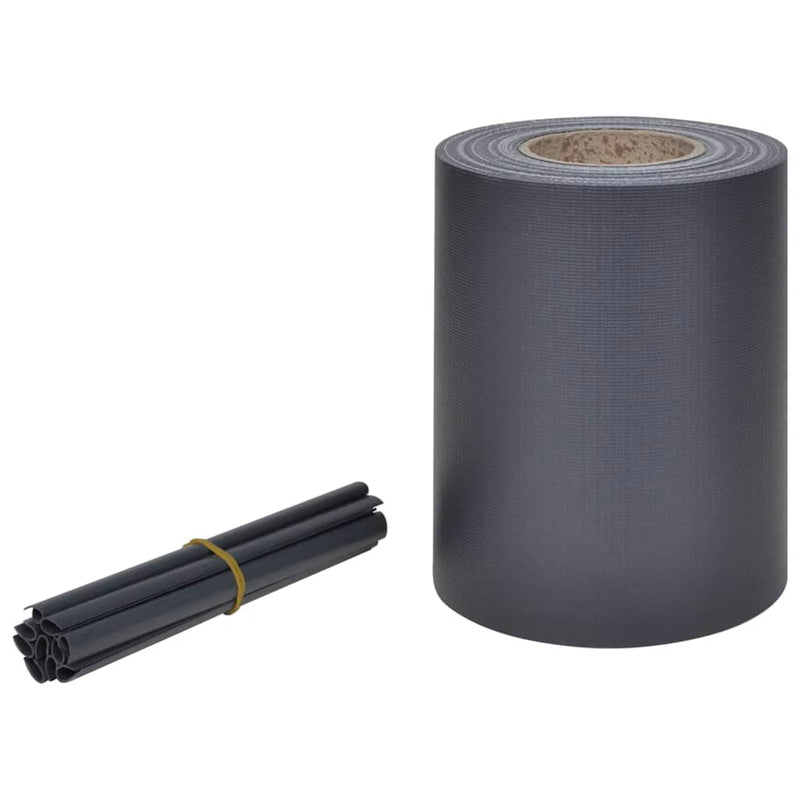 Load image into Gallery viewer, Vidaxl tuinscherm 70x0,19 m pvc donkergrijs