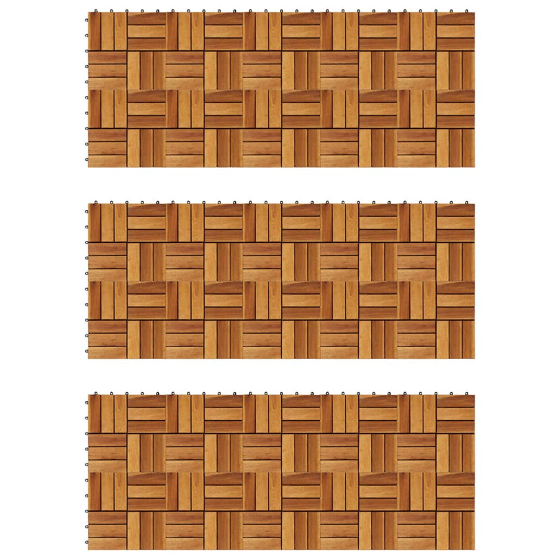 Load image into Gallery viewer, VidaXL Terrastegels 30 x 30 cm Acacia set van 30
