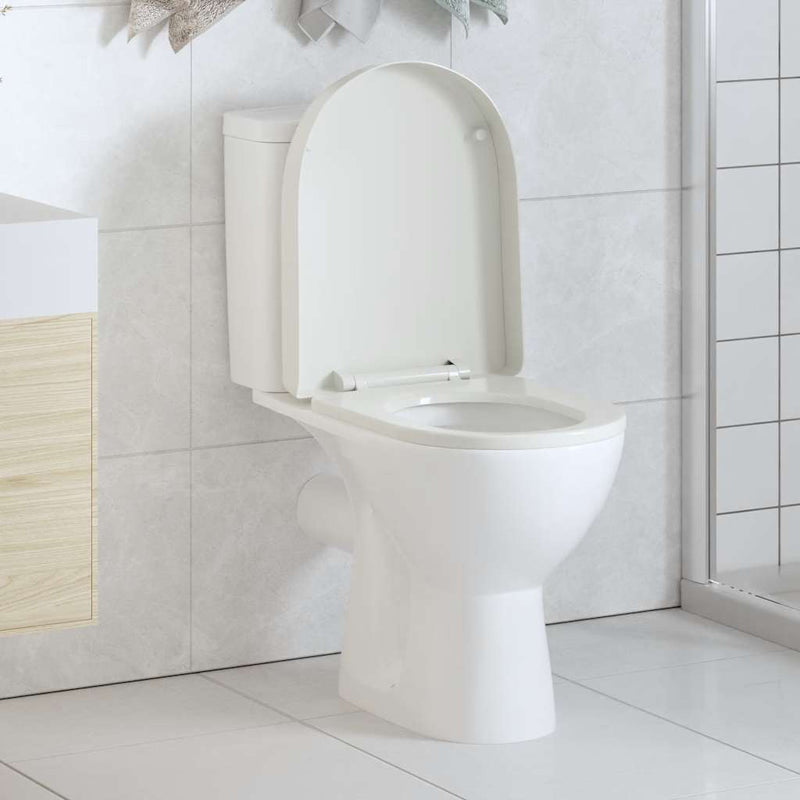 Load image into Gallery viewer, Vidaxl toiletbril soft-close vierkant wit