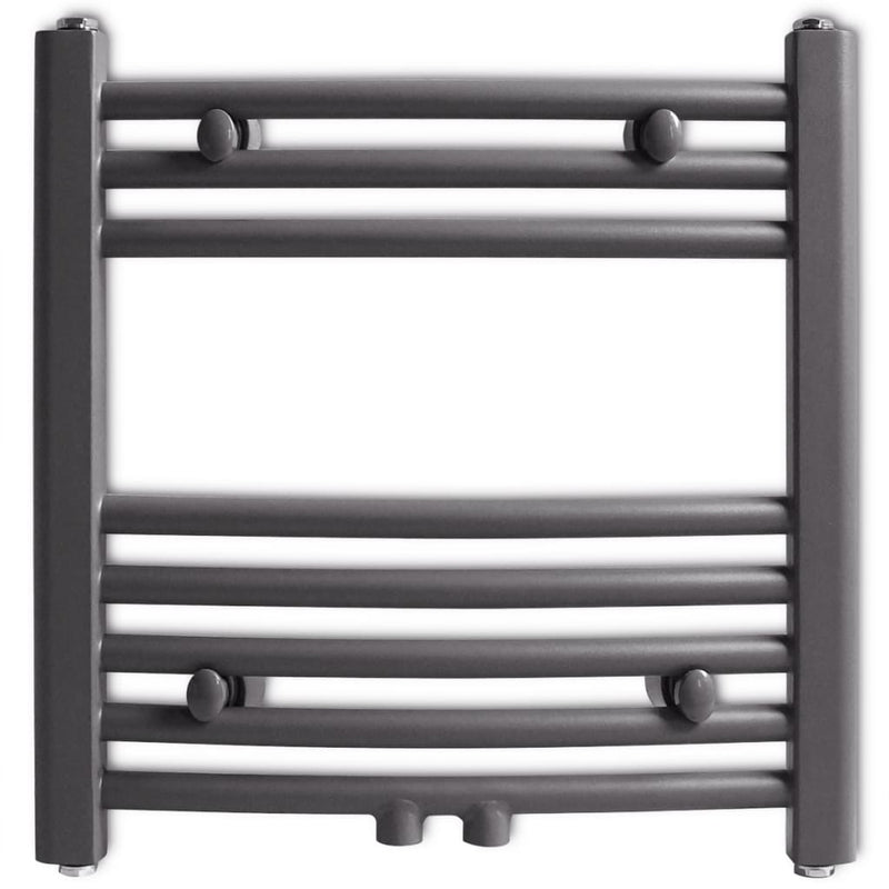 Load image into Gallery viewer, Vidaxl radiator handdoekenrek gebogen 480x480 mm grijs